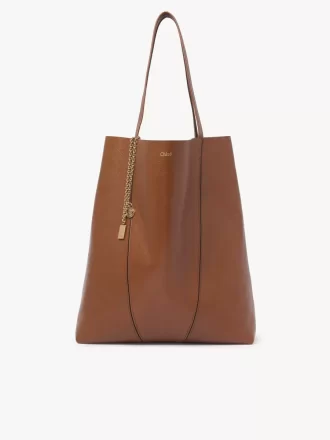 Bolso tote grande Chloé Spin de piel granulada