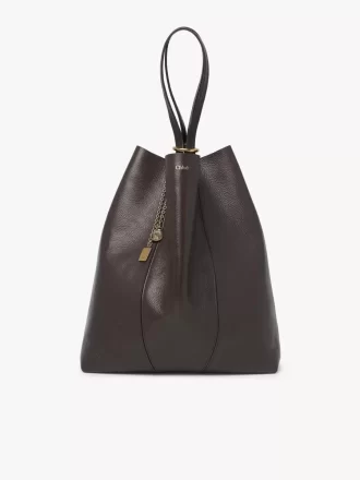 Bolso tote grande Chloé Spin de piel granulada