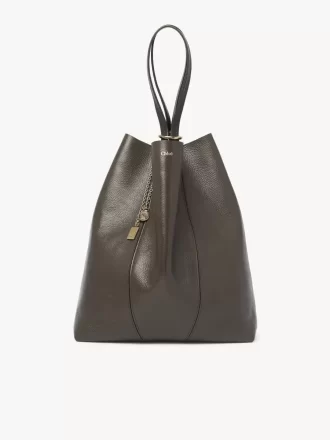 Bolso tote grande Chloé Spin de piel granulada