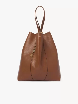 Bolso tote grande Chloé Spin de piel granulada