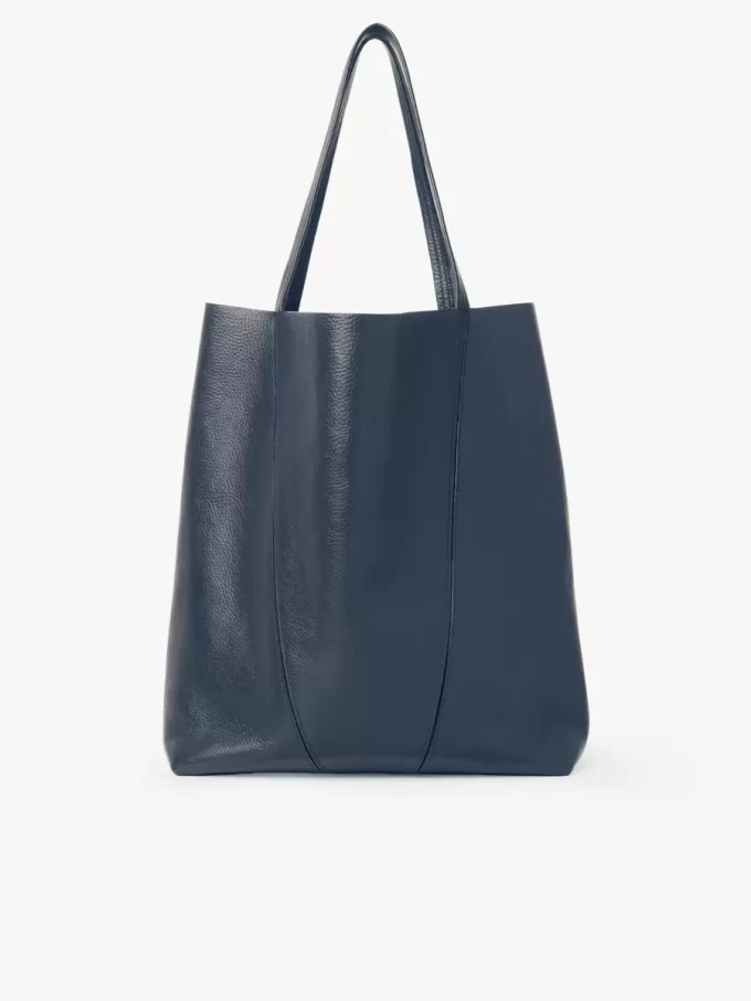 Bolso tote grande Chloé Spin de piel granulada Bolso tote grande Chloé Spin de piel granulada