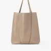 Bolso tote grande Chloé Spin de piel granulada