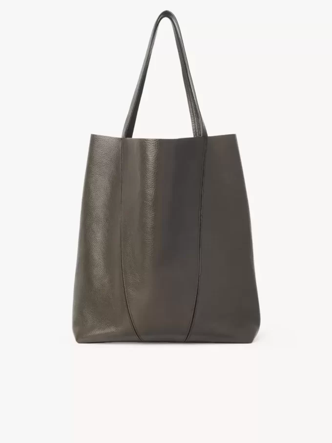 Bolso tote grande Chloé Spin de piel granulada