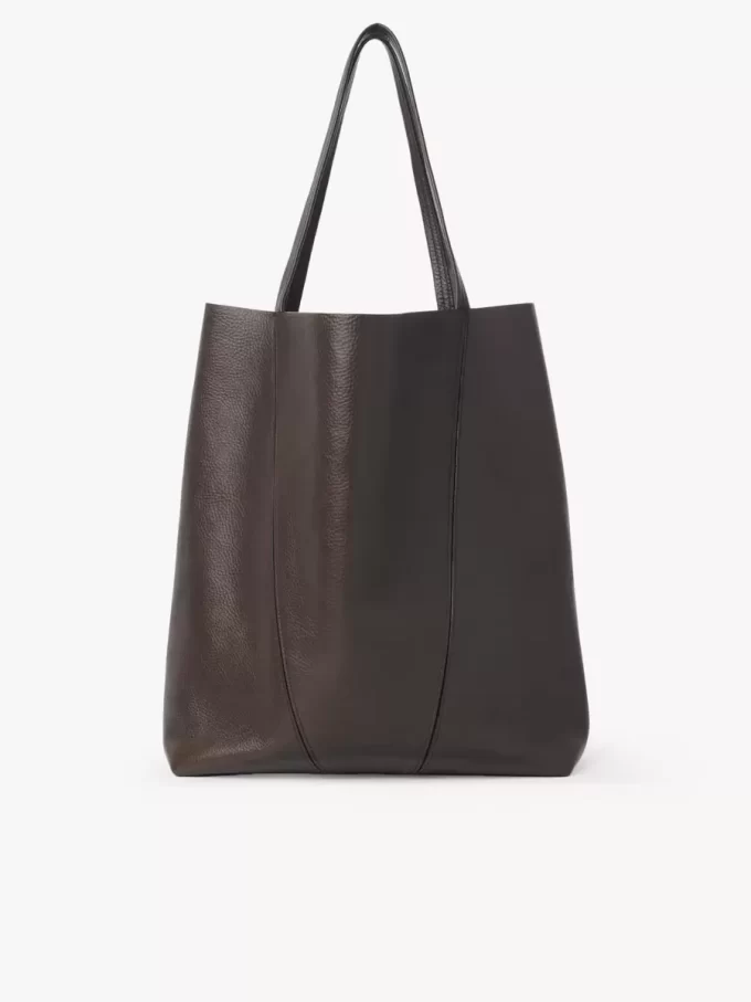 Bolso tote grande Chloé Spin de piel granulada