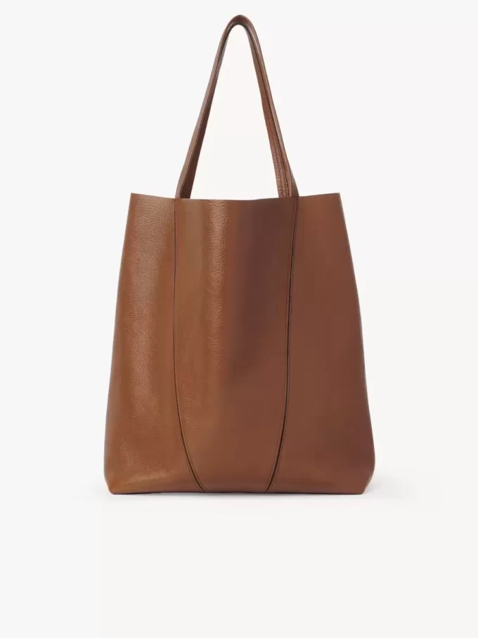 Bolso tote grande Chloé Spin de piel granulada