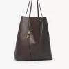Bolso tote grande Chloé Spin de piel granulada