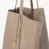 Bolso tote grande Chloé Spin de piel granulada
