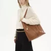 Bolso tote grande Chloé Spin de piel granulada