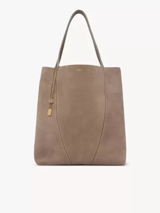 Bolso tote grande Chloé Spin en piel de ante
