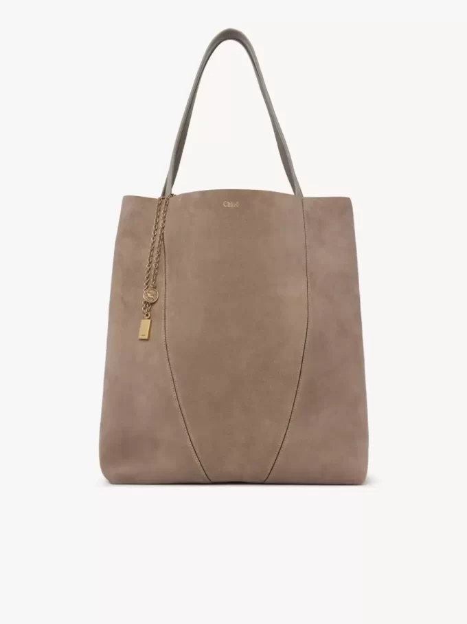 Bolso tote grande Chloé Spin en piel de ante Bolso tote grande Chloé Spin en piel de ante