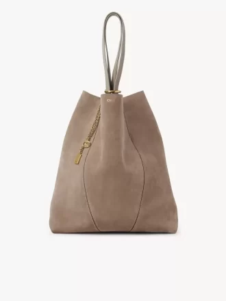 Bolso tote grande Chloé Spin en piel de ante