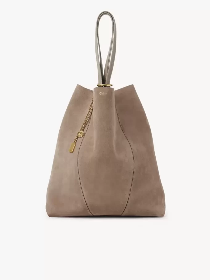 Bolso tote grande Chloé Spin en piel de ante Bolso tote grande Chloé Spin en piel de ante
