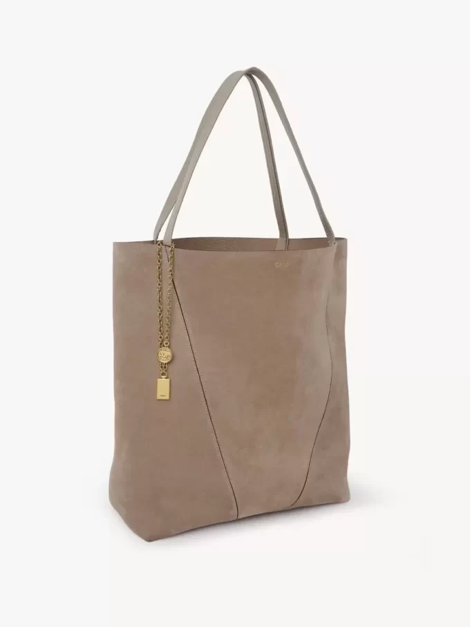 Bolso tote grande Chloé Spin en piel de ante Bolso tote grande Chloé Spin en piel de ante