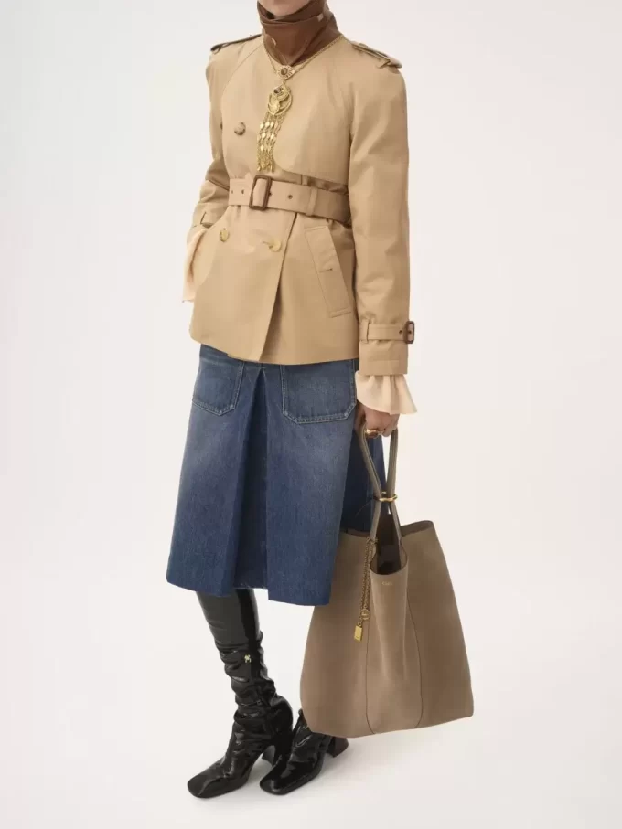 Bolso tote grande Chloé Spin en piel de ante Bolso tote grande Chloé Spin en piel de ante