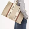 Bolso tote grande Woody en lino Bolso tote grande Woody en lino