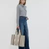 Bolso tote grande Woody en lino Bolso tote grande Woody en lino