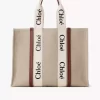 Bolso tote grande Woody en lino Bolso tote grande Woody en lino