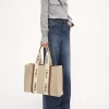 Bolso tote grande Woody en lino Bolso tote grande Woody en lino