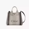 Bolso tote pequeño Chloé Carry de lona Bolso tote pequeño Chloé Carry de lona