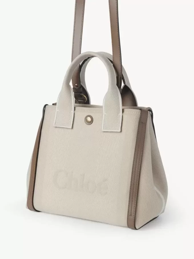 Bolso tote pequeño Chloé Carry de lona Bolso tote pequeño Chloé Carry de lona