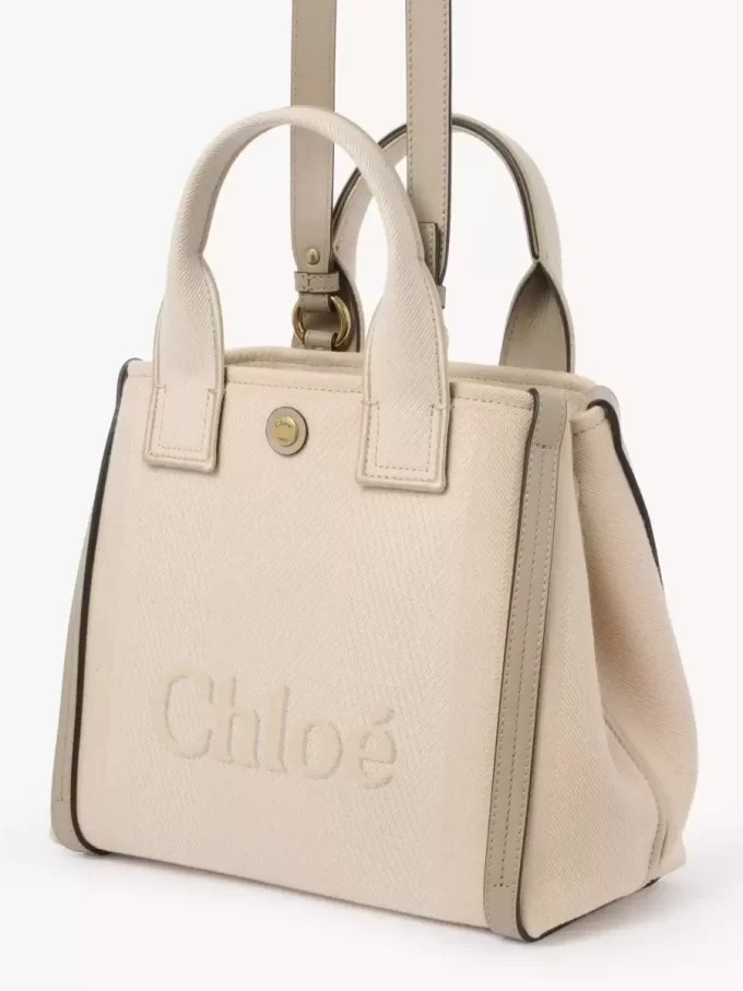 Bolso tote pequeño Chloé Carry de lona