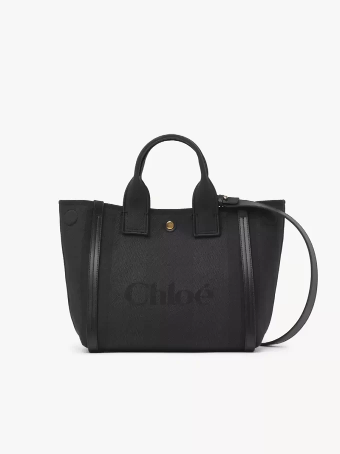 Bolso tote pequeño Chloé Carry de lona Bolso tote pequeño Chloé Carry de lona