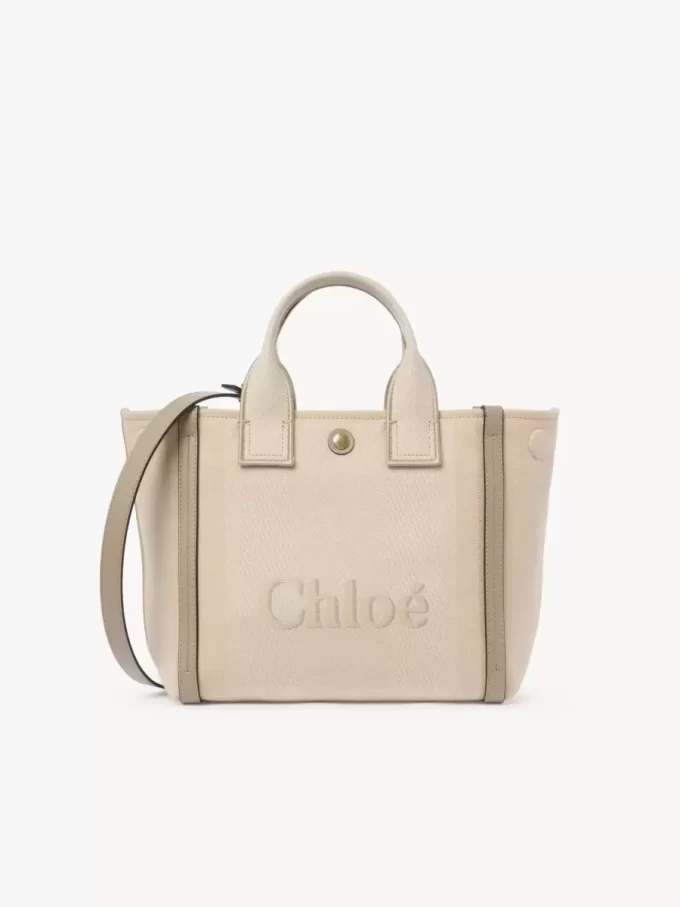 Bolso tote pequeño Chloé Carry de lona