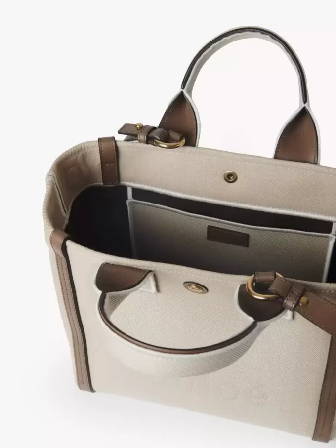 Bolso tote pequeño Chloé Carry de lona Bolso tote pequeño Chloé Carry de lona