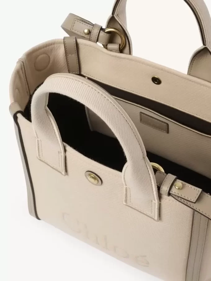 Bolso tote pequeño Chloé Carry de lona