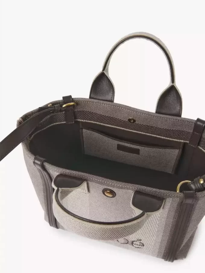 Bolso tote pequeño Chloé Carry de lona Bolso tote pequeño Chloé Carry de lona