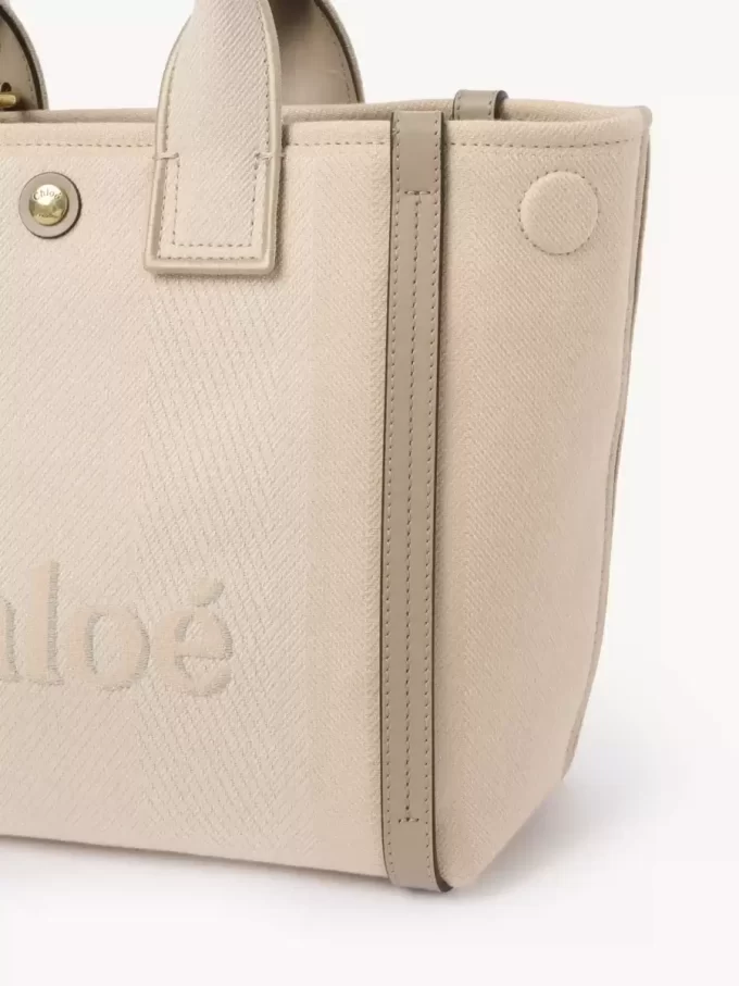 Bolso tote pequeño Chloé Carry de lona