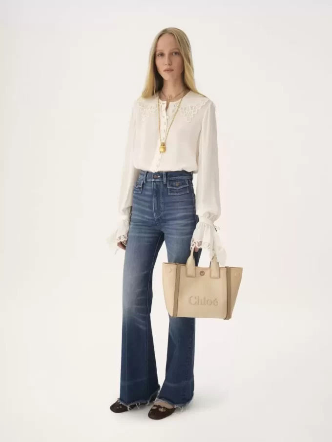 Bolso tote pequeño Chloé Carry de lona