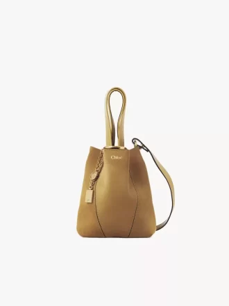 Bolso tote pequeño Chloé Spin de piel de ante