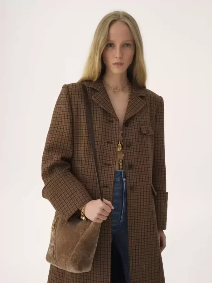 Bolso tote pequeño Chloé Spin de piel de oveja Bolso tote pequeño Chloé Spin de piel de oveja