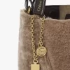 Bolso tote pequeño Chloé Spin de piel de oveja Bolso tote pequeño Chloé Spin de piel de oveja