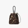 Bolso tote pequeño Chloé Spin de piel de oveja con estampado de leopardo