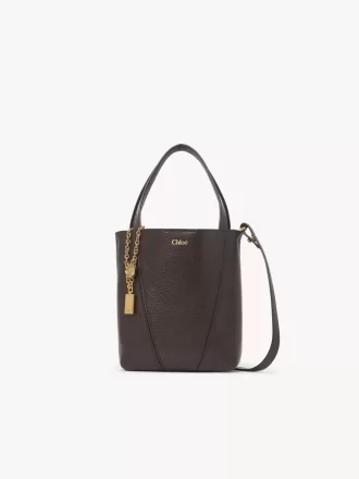 Bolso tote pequeño Chloé Spin de piel granulada