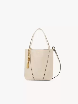 Bolso tote pequeño Chloé Spin de piel granulada