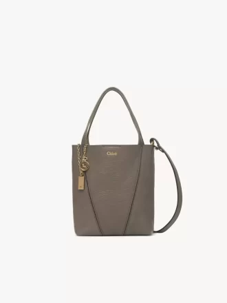 Bolso tote pequeño Chloé Spin de piel granulada