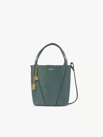 Bolso tote pequeño Chloé Spin de piel granulada