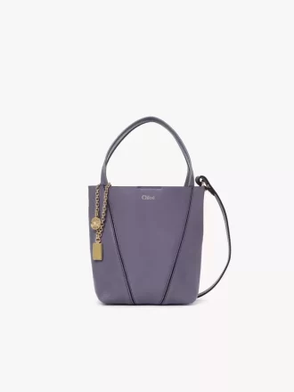 Bolso tote pequeño Chloé Spin de piel granulada