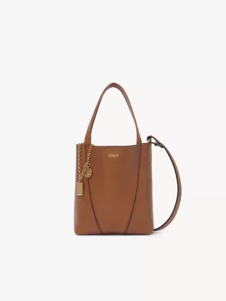 Bolso tote pequeño Chloé Spin de piel granulada