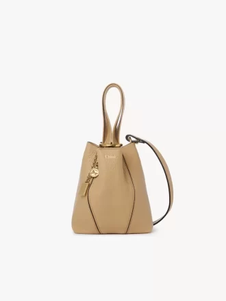 Bolso tote pequeño Chloé Spin de piel granulada