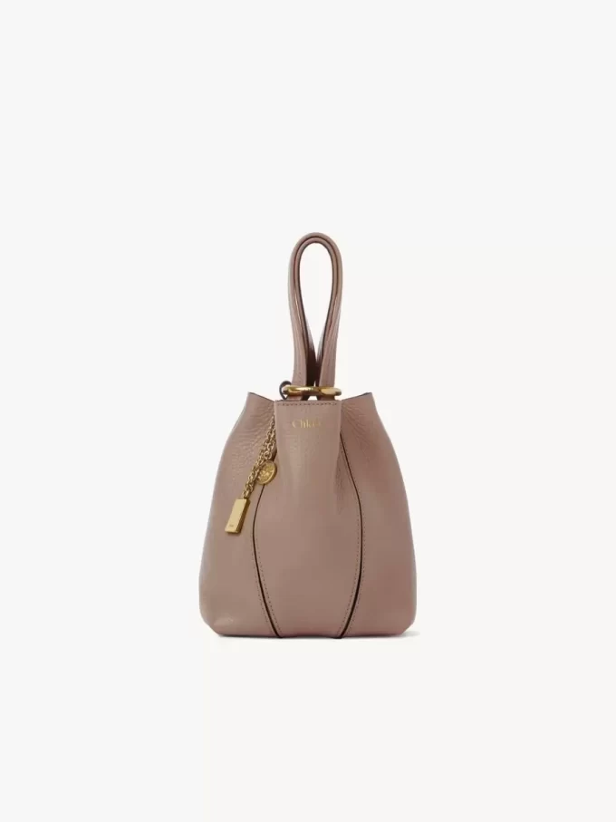 Bolso tote pequeño Chloé Spin de piel granulada Bolso tote pequeño Chloé Spin de piel granulada