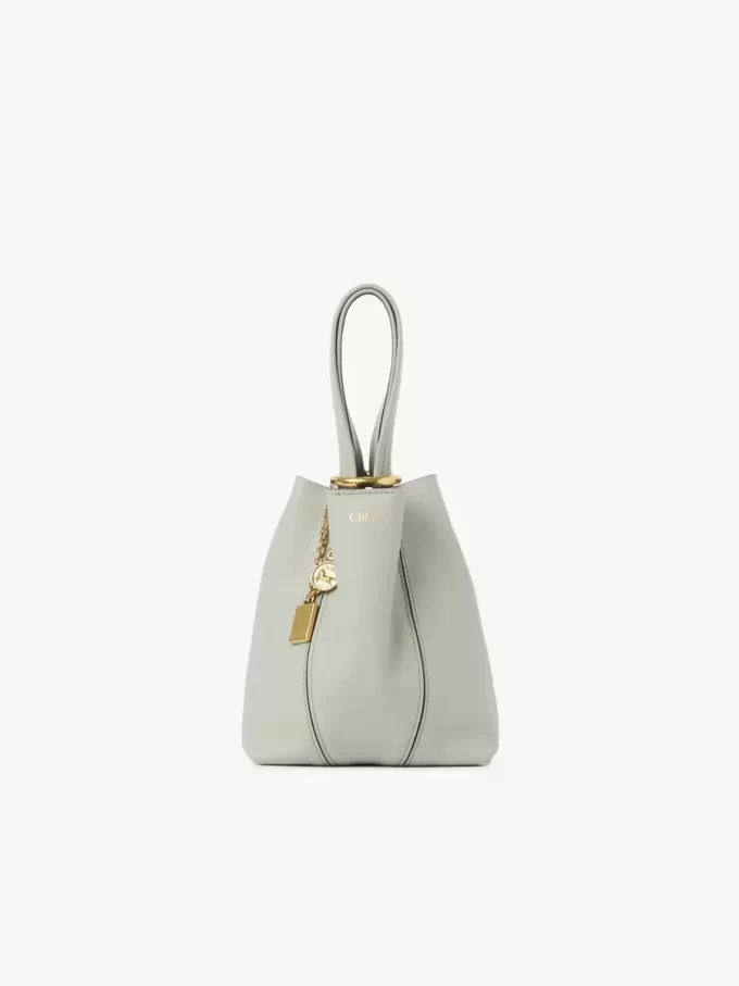 Bolso tote pequeño Chloé Spin de piel granulada