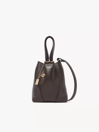 Bolso tote pequeño Chloé Spin de piel granulada