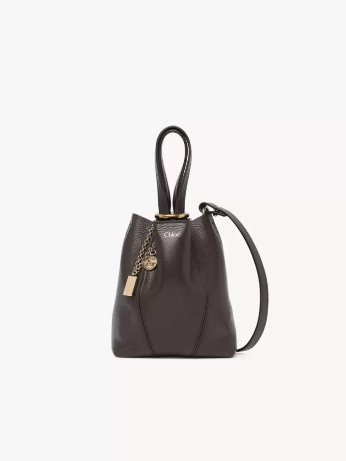 Bolso tote pequeño Chloé Spin de piel granulada Bolso tote pequeño Chloé Spin de piel granulada