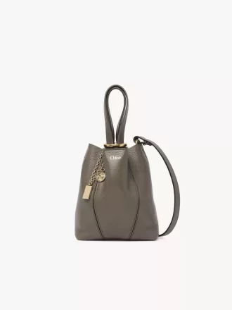 Bolso tote pequeño Chloé Spin de piel granulada