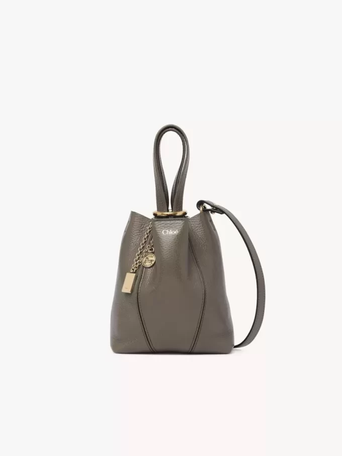 Bolso tote pequeño Chloé Spin de piel granulada Bolso tote pequeño Chloé Spin de piel granulada