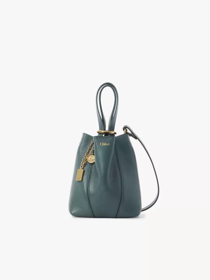 Bolso tote pequeño Chloé Spin de piel granulada Bolso tote pequeño Chloé Spin de piel granulada